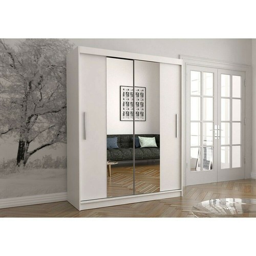 BEAUTIFUL SLIDING DOOR WARDROBE 150cm wide WHITE OR SONOMA WITH