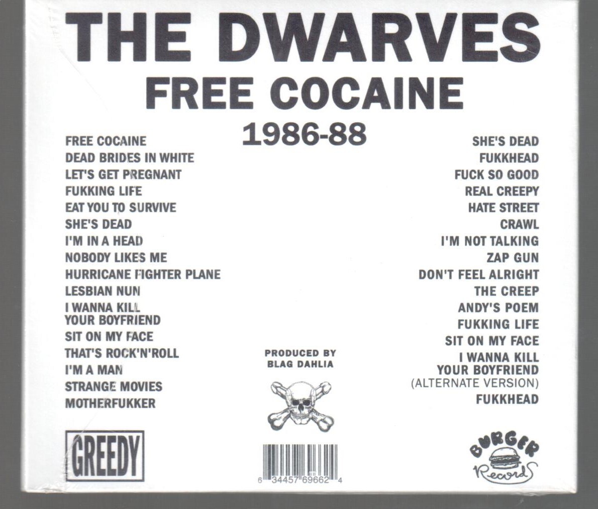 英2LP Dwarves Free Cocaine 1986-88 RECESS051 Greedy 未開封 /00660 DWARVES / FREE COCAINE 1986-1988 (2LP) – TICRO MARKET