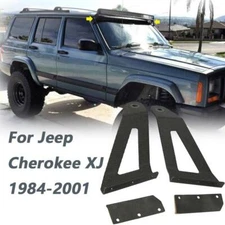 50" Curved Led Light Bar Roof Mount Brackets For 1984-2001 Jeep Cherokee XJ NEW