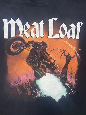 Vintage 2002 Meat Loaf Tour Band T-Shirt Bat Out of Hell Size XL