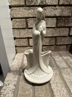 Vintage Haeger Pottery Planter on Pedestal Praying Woman Madonna Figure 11” H