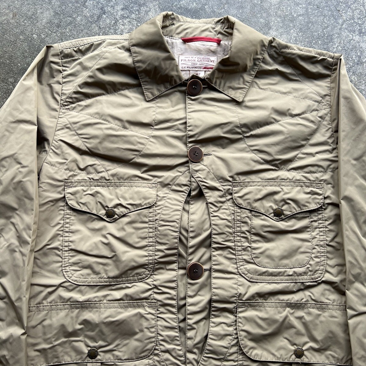 稀少！ FILSON Packable Elkhorn Jacket Filson Packable Elkhorn Hunting Half Moon Jacket Style 10460 Made