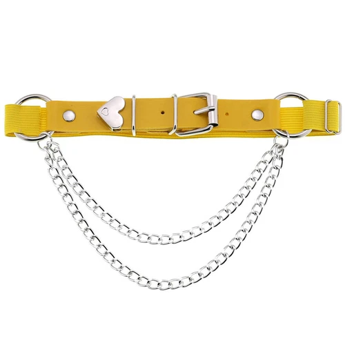 Punk Style PU Leather Thigh Ring Nightclub Leg Chain Ladies Garter Belt - Picture 8 of 22