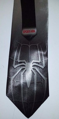L@@K! Spiderman Silver grey Satin Neck tie - Peter Parker