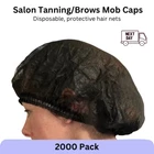 Vanity UK Mob Caps 2000 Black Hair Net Spray Tan Tanning Brows NEXT DAY DELIVERY