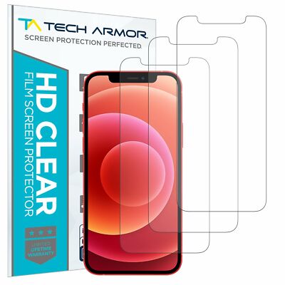 Tech Armor Anti-Glare Film Screen Protector for iPhone 12 mini [3-Pack]