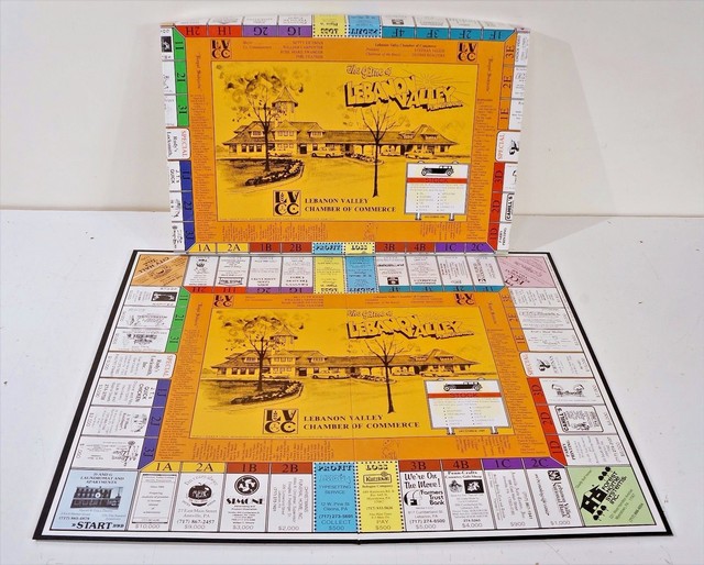 LEBANON VALLEY BOARD GAME Chamber Of Commerce Dec. 1989 Local PA
