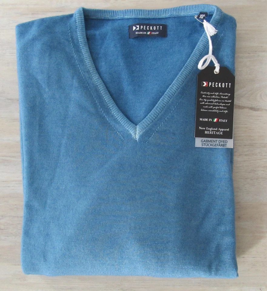 PECKOTT 100% MERINOWOLLE V- PULLOVER Gr. 50, 52, 54, 56 in 5 Farben *NEU* 59,99€ - Bild 2 von 2
