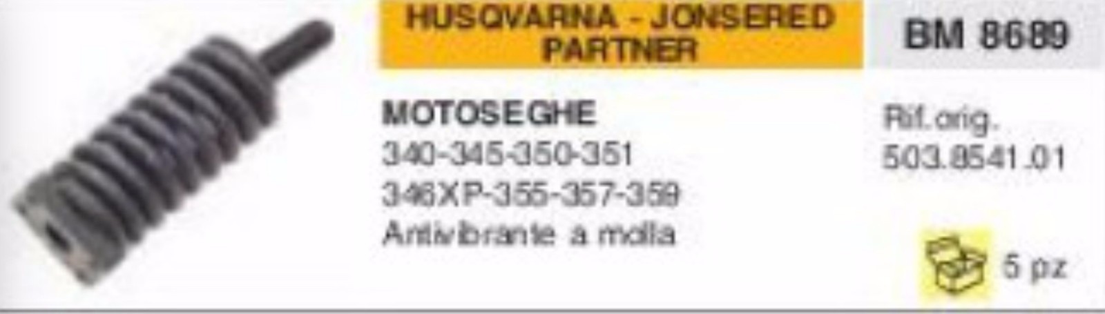 Molla Supporto Antivibrante per Husqvarna 340 345 350 357 359