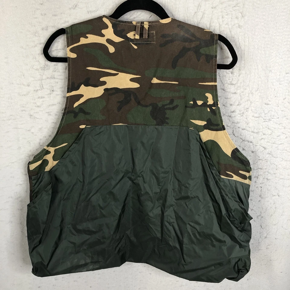 Vintage Sports Afield Camo  Vest Mens L Full Zip Outdoors Camouflage Hunting - Image 3 of 4