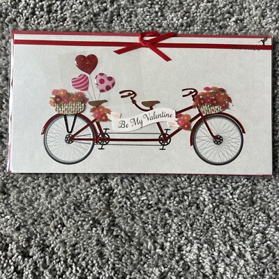 3D Bicycle Papyrus Valentines Day Card  Retails $8.95 Sealed in cellophane
