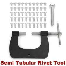 Rivet Tool Kit For 1/8" Semi Tubular Rivets Fixt Dies - Restoration Kit