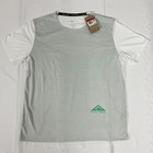 Nwt Men's Nike Dri-Fit Dm4646-100 Grey L Trail Running Gym Training T-shirt B60