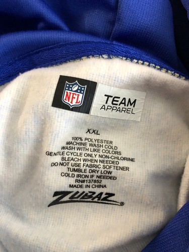 LA Rams NFL Equipo Ropa Zubaz Hombre Pullover Sudadera con Capucha Talla XXL Amarillo Azul Remolinos - Imagen 3 de 4