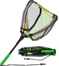 Floating Fishing Net Foldable Telescopic Fish Landing Rubber Coated for Kayak,Fl