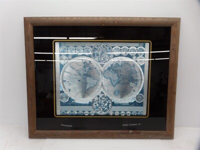 Peter Schenk The Elder Planisphaerium Terrestre Silver Foil Map of the World