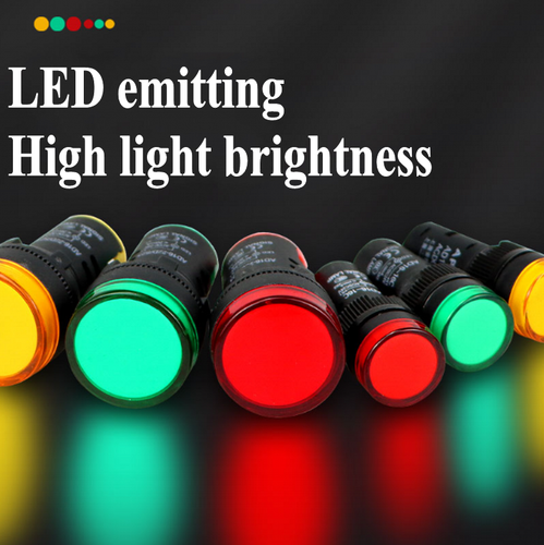 Pilot Light LED 16/22mm Indicator Warning Lamp Panel Mounting 12V/24V/110V/220V - Picture 4 of 5