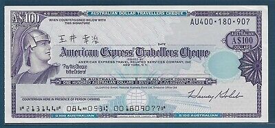 American Express Travelers Cheque Australian $100 /NOT SPECIMEN, AU | eBay