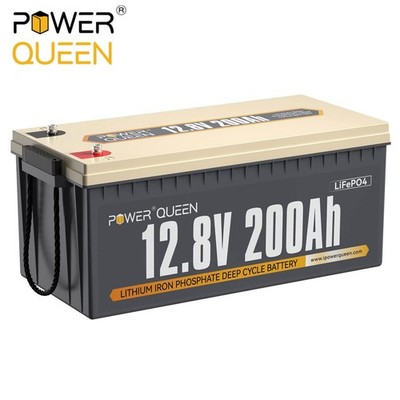 Power Queen 12V 200Ah Lithium Batterie LiFePO4 Akku mit 200A BMS