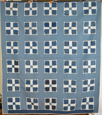 Large BEAUTIFUL Vintage 1890's Bear Paw Antique Quilt ~Wonderful Blues!
