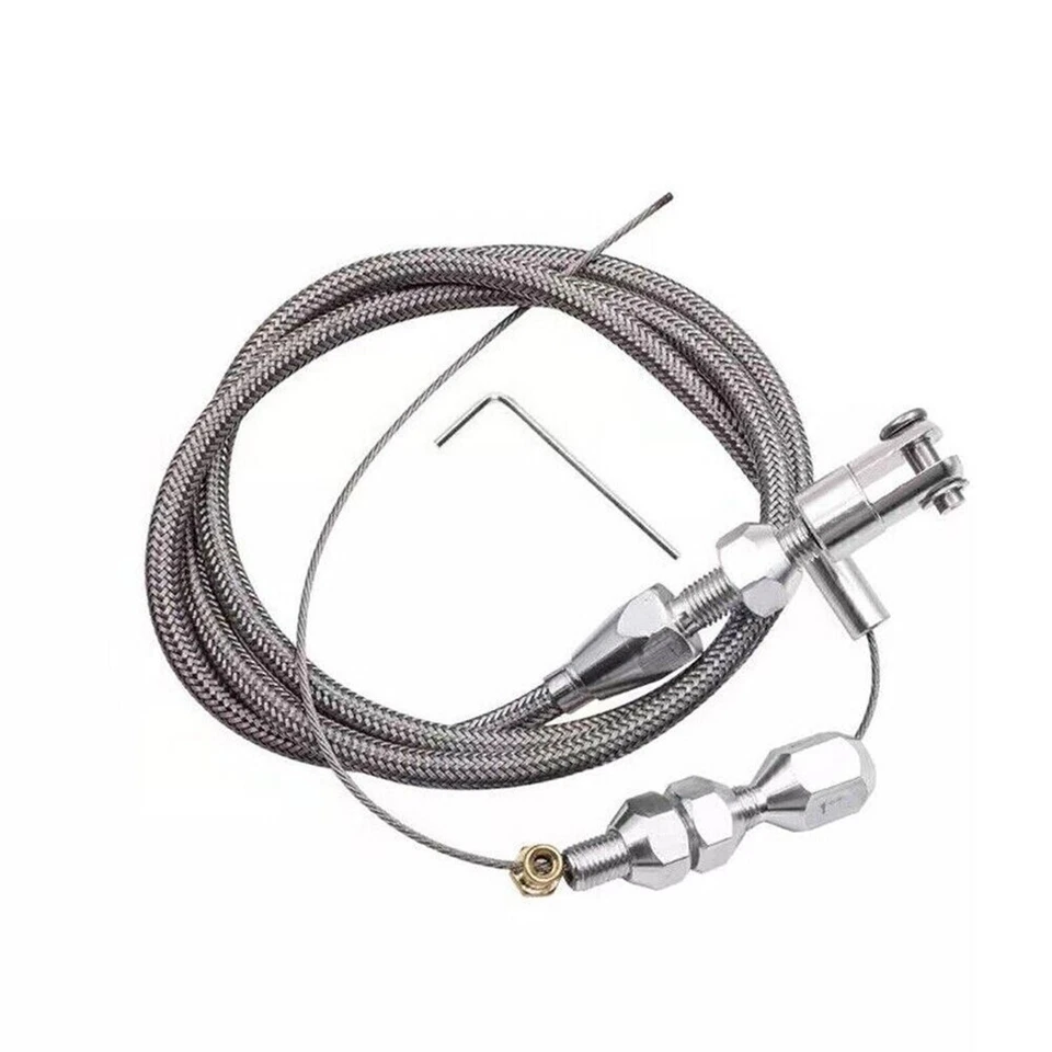 36 In Length Adjustable Car Throttle Cable Accelerator Cable Replacement Silver Foto 3 de 4