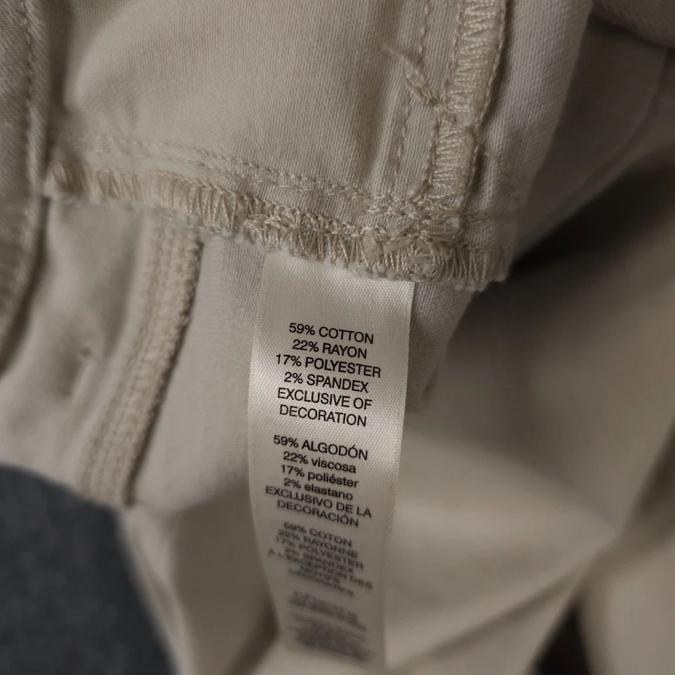 Chicos Jeans Womens 3 US 16 Beige Straight Leg Ankle Stretch Denim High Rise - Image 4 of 4