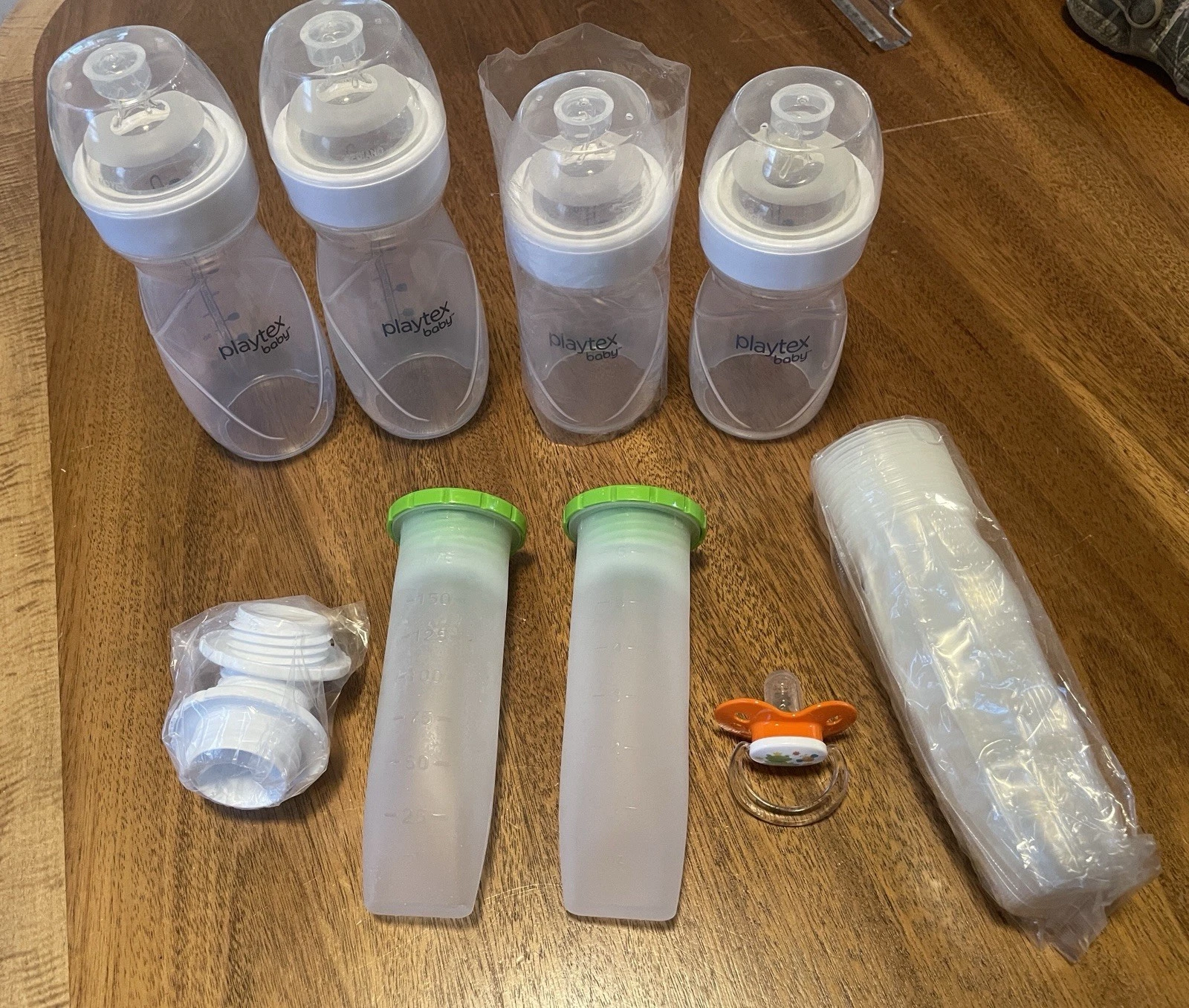 Playtex Baby Nurser Bottle Drop Ins Liners 8 oz 4 oz Pacifier Lot Of 4