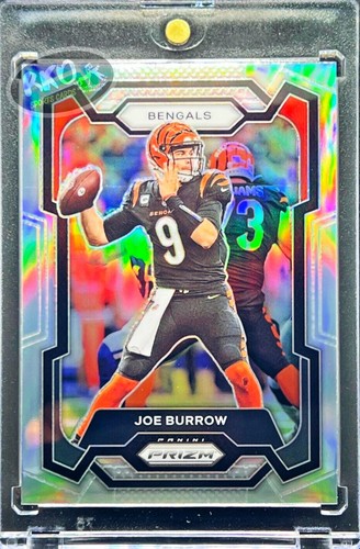 Joe Burrow RARE PRIZM REFRACTOR INVESTMENT CARD SSP PANINI BENGALS MVP MINT - Picture 3 of 4