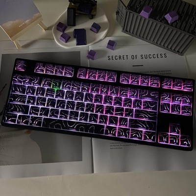 PBT Cherry Profile Keycaps Gradient Shine-Through 97/133 Keys Mechanical