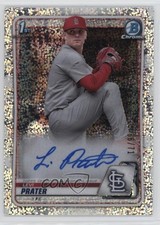2020 Bowman Draft Chrome Picks Sparkle Refractor 66/71 Levi Prater Auto r9d