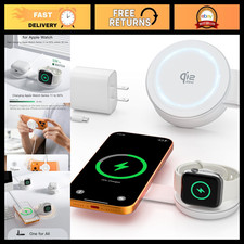 2-in-1 Magnetic Wireless Charger, Qi2 25W Fast Charging Pad, MagSafe Compatible