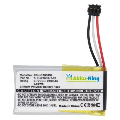 Akku für Logitech Ultrathin Touch Mouse T630 / N-R0044 - 230mAh Accu Battery
