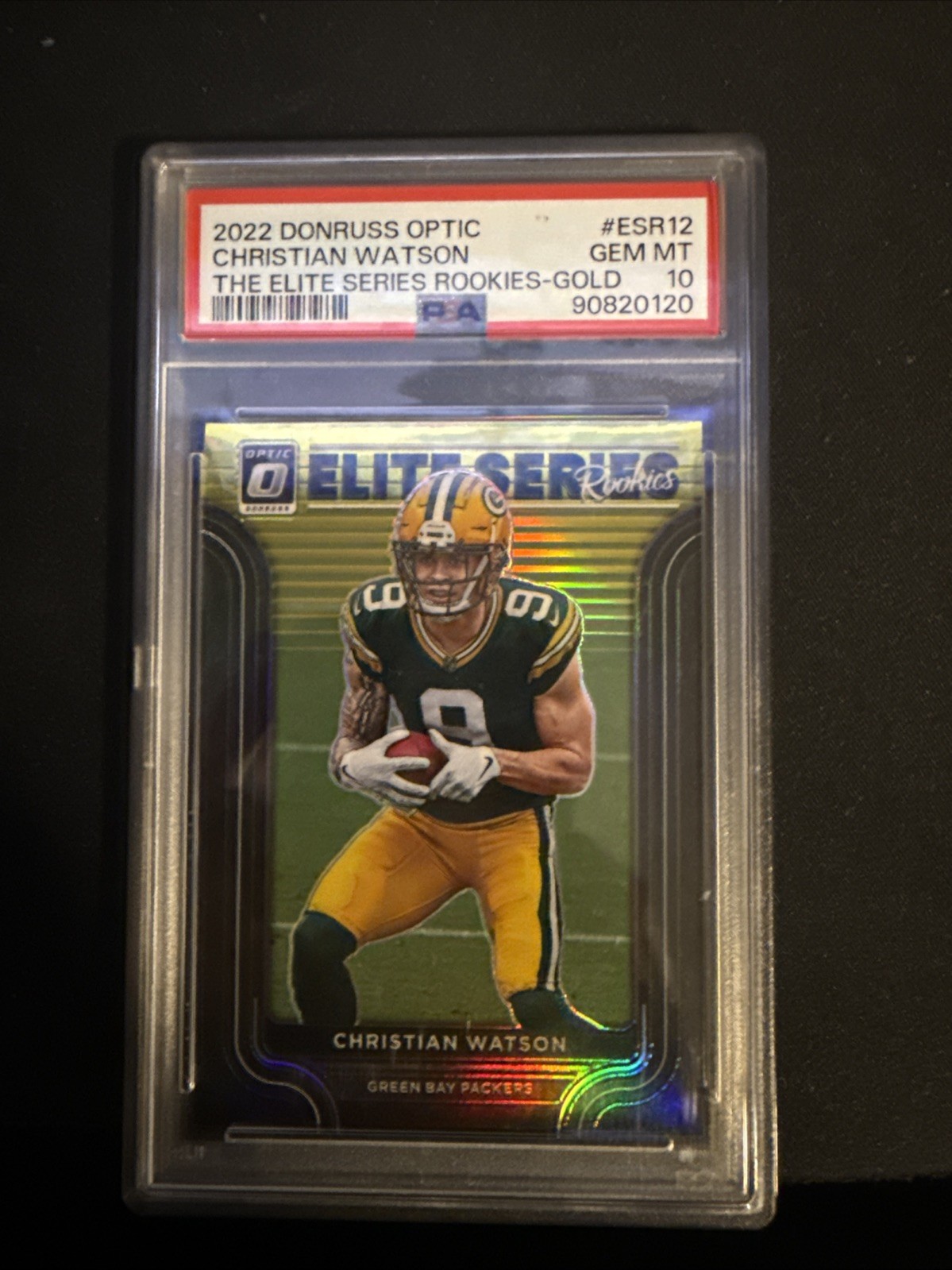 Christian Watson Panini Donruss Optic the Elite Series Rookies #ESR12 Gold
