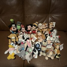 Disney Mickey, Minnie, Goofy, Pluto, Donald, Pinocchio Beanbag Plush Lot
