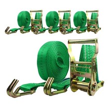 4x 2000kg 6m Profi Ratschen Spanngurte Zurrgurte 2 teilig mit Hacken 35mm Gurt