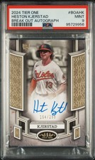 2024 Topps Tier One Break Out 164/299 Heston Kjerstad Rookie Auto PSA 9 TS7