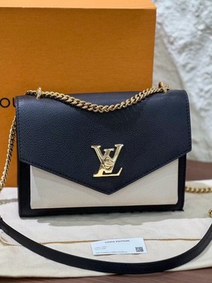 Louis Vuitton My Lockme BB Panda Black White Leather Envelope Crossbody Bag