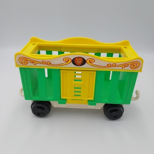 Vintage Fisher-Price Circus Train 991 Green Lion Cage Car 1973 Little people