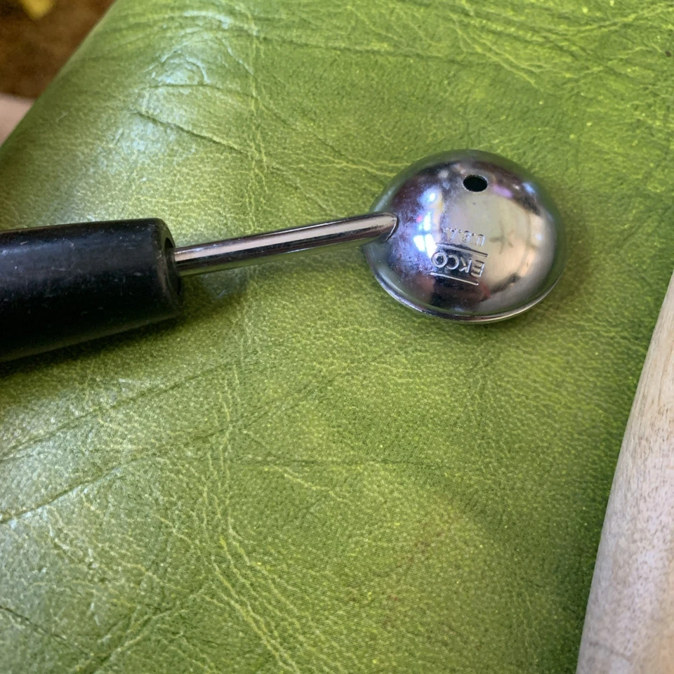 3 Bailarinas de Melón ECKO De Colección Doble Extremo 1" 3/4" Cuchara EKCO Hechas en EE. UU. MCM Foto 4 de 4