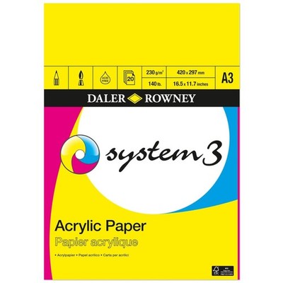 Daler Rowney System 3 Acrylpad A3 230 g/m²