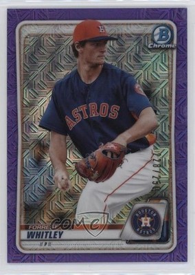 2020 Bowman Chrome Prospects Mega Box Purple Mojo Refractor Forrest Whitley 19da