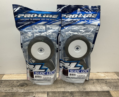 PROLINE 9064-32 M3 OFF ROAD 1:8 BUGGY TIRES W/WHITE WHEELS 17mm (QTY 4) LOSI RC