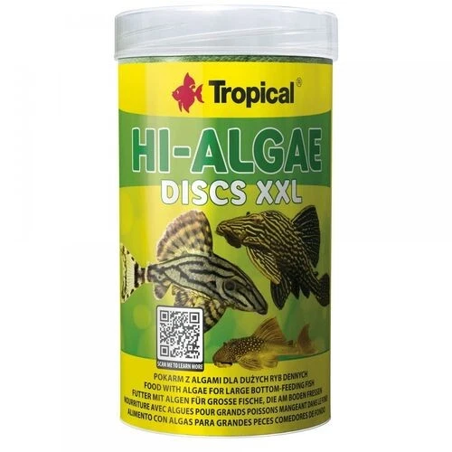 TROPICAL TADEUSZ OGRODNIK Tropical Hi-Algae Discs XXL 250ml Futter Wafer Welsfutter