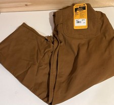 NEW Carhartt OR6001-W Rugged Flex Canvas Bib Overalls Stretch Fit Womens L