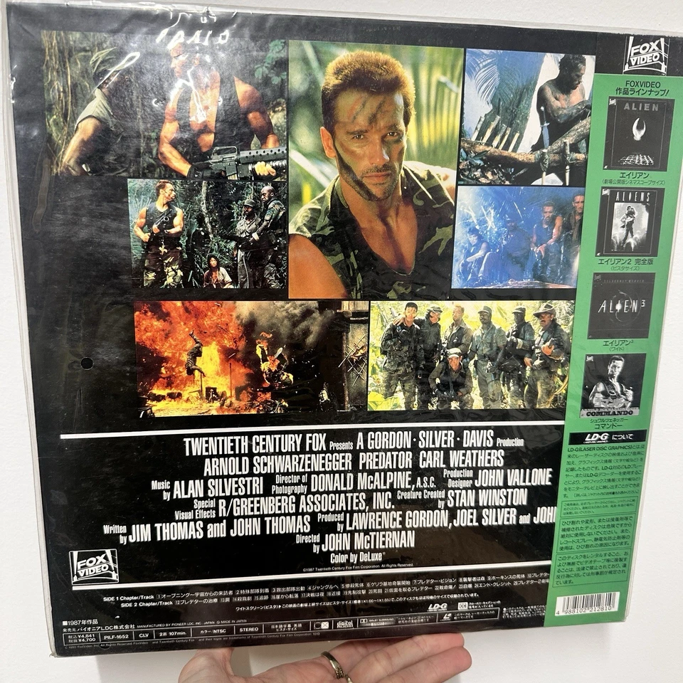 Vintage Predator Laserdisc Japan Widescreen Arnold Schwarzenegger 1993 Rare Nice - Image 2 of 4