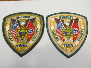 Tennessee Shelby Co Sheriff Patch Set Diff Eagles & Colors