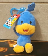 Looney Tunes Blue  Yellow Plush Stuffed Character Clip-On Keychain w/ Hang Tag