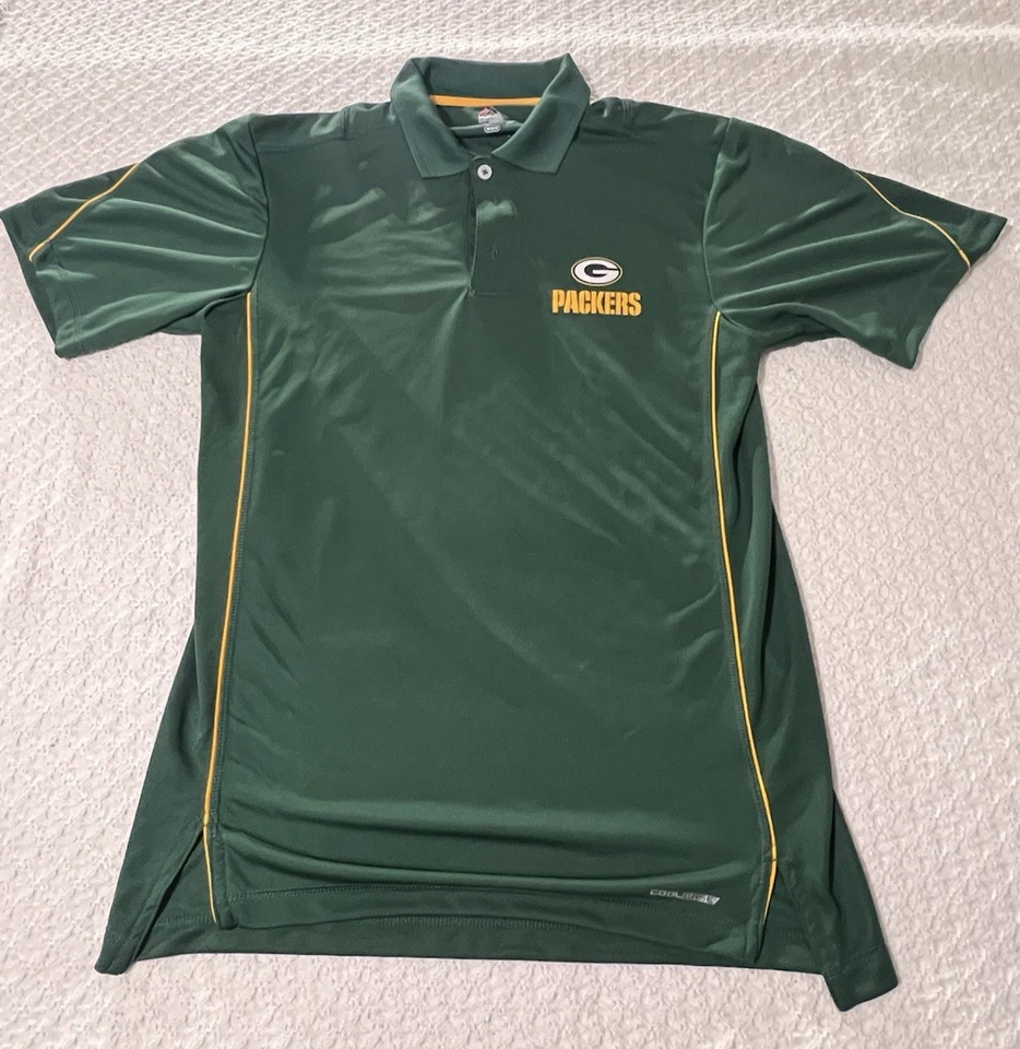 Camisa Polo Green Bay Packers Cool Base Para Hombre Talla Mediana Majestuosa Foto 3 de 4