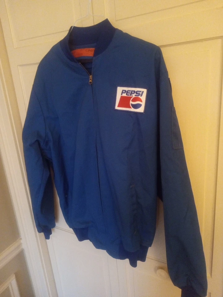 Chaqueta De Colección Cremallera Completa Pepsi Delivery Driver XLT Soda Gas Publicidad Cintas Foto 3 de 4