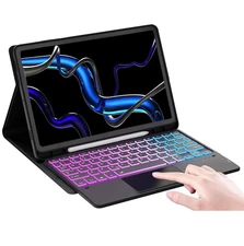 Keyboard/Trackpad/Case for Samsung S11 11" Tablet - Backlit - Pen Holder - Black